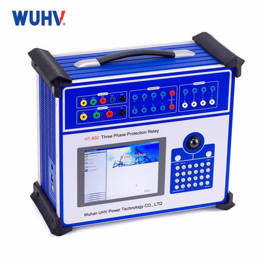 Conjunto de prueba de inyección de corriente secundaria del probador de protección de relé trifásico